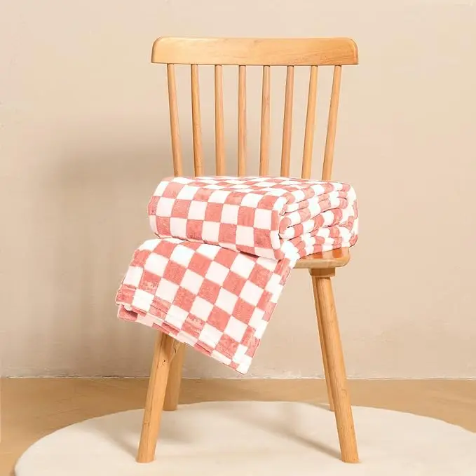 Factory Price Newest Plaid Custom Print Flannel Blanket Breathable Fabric Printed Flannel Fleece Blanket for Winter