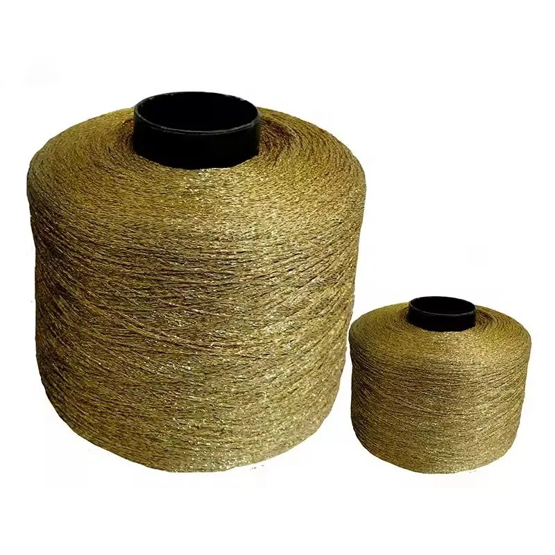 Factory Hot Sale lurex Metal Yarns Tape Type for knitting for Shiny Hollow out clothes Knitting Fancy Yarn of lurex Metallic