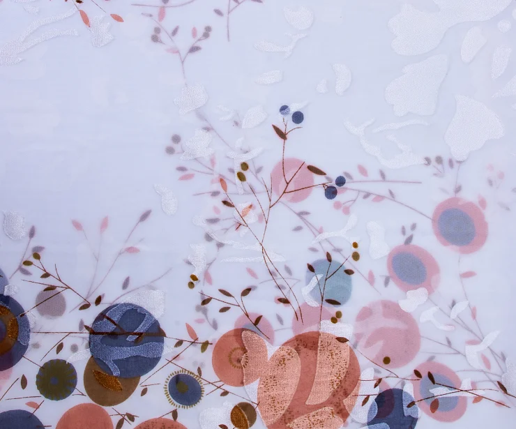 Manufacturer Wholesale Multicolor Pure Custom Printing Nylon Viscose Burnout Satin Skin Care Natural Fabric For Dress Garment