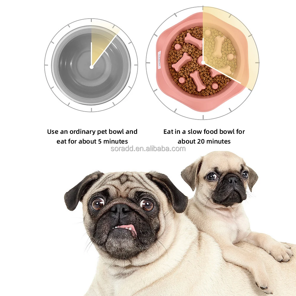 Hot Sales Non Slip Anti Gulping Anti-Choking Puzzle Maze Healthy Eating Stop Bloat Pet Dog Food Feeding Slow Feeder Bowl Dishes