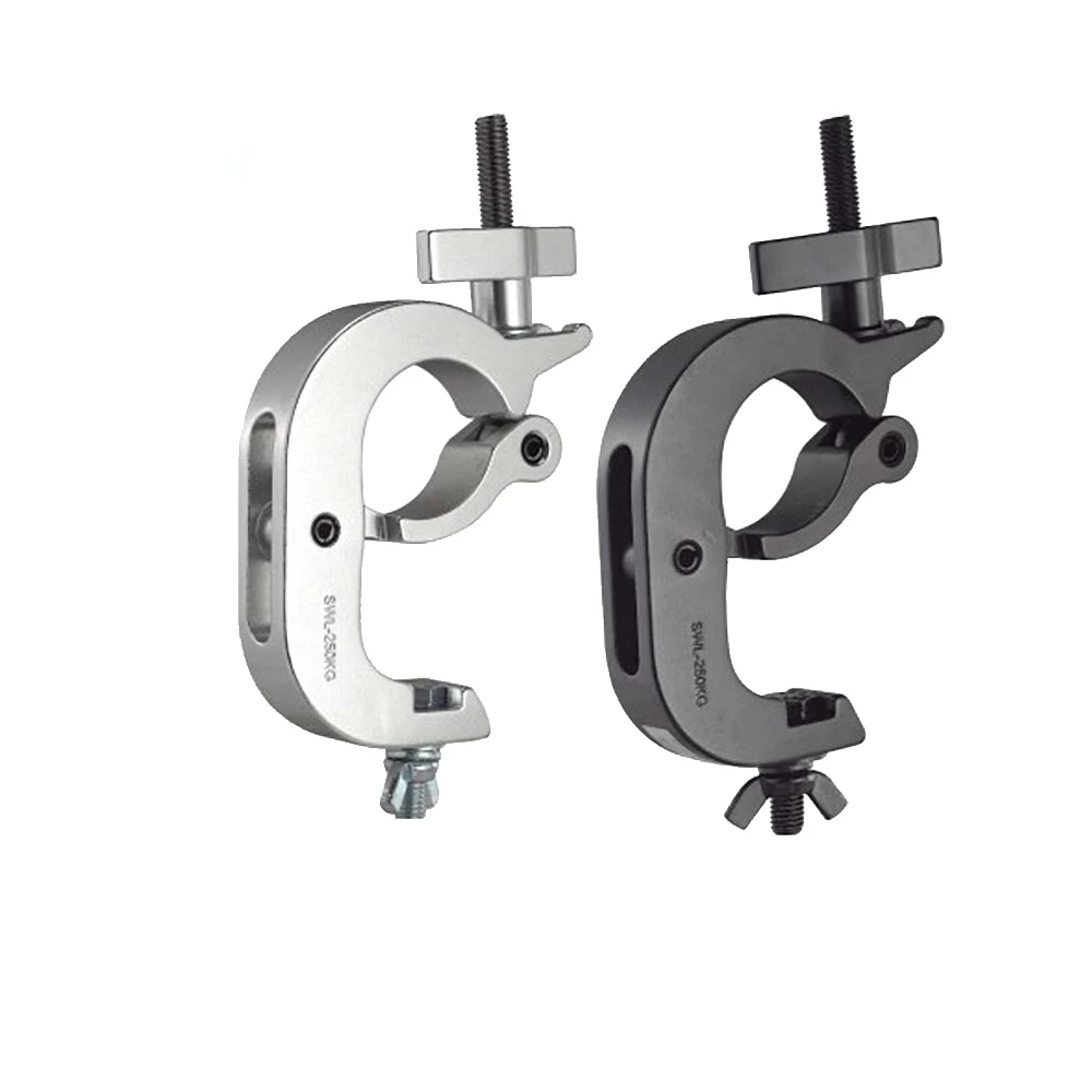 Tube 48-51mm Load 250kg Pipe Clamp Truss Hook Aluminum Stage Lighting Truss Clamp Hook Trigger Clamp