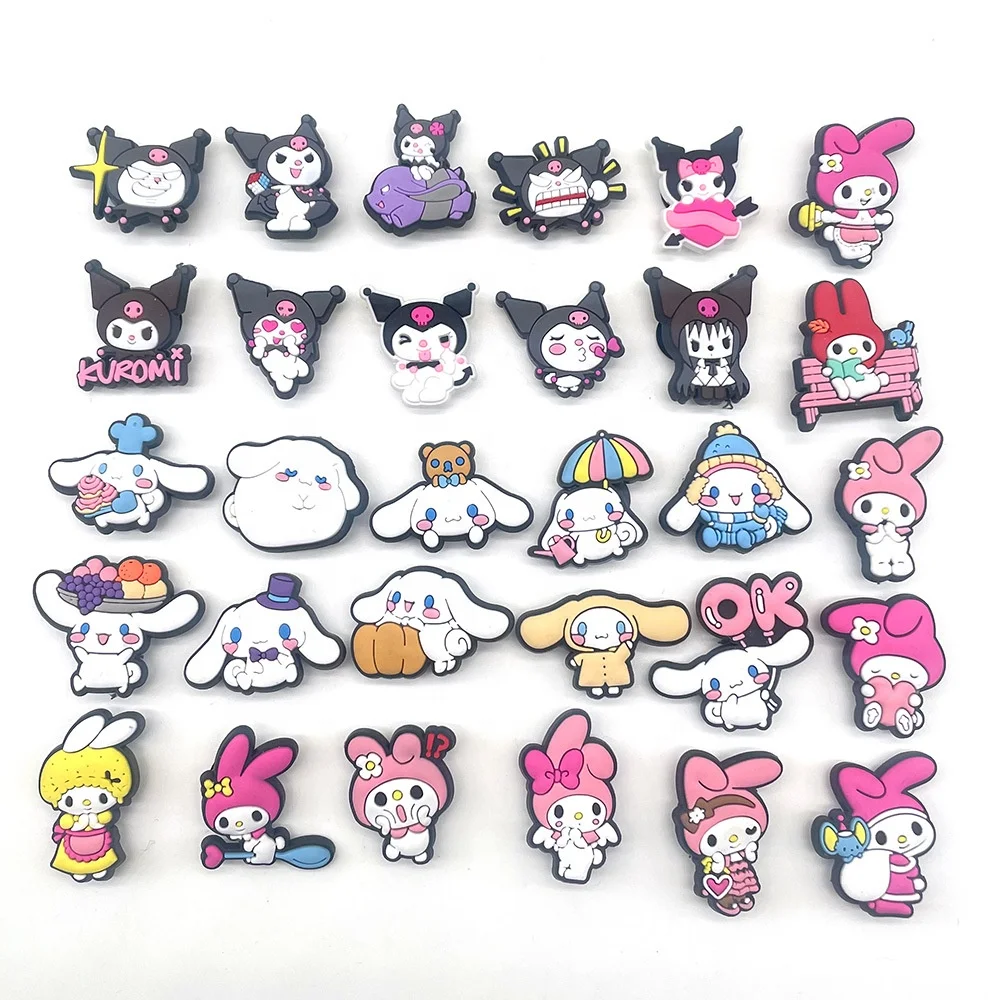 Custom Sanrio Rubber Shoe Charms Hello Kitty Croc Charms for Shoe Decorations