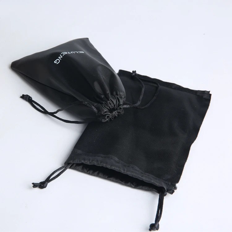 High quality cheap Black leather waterproof cosmetic travel bag pu drawstring bag