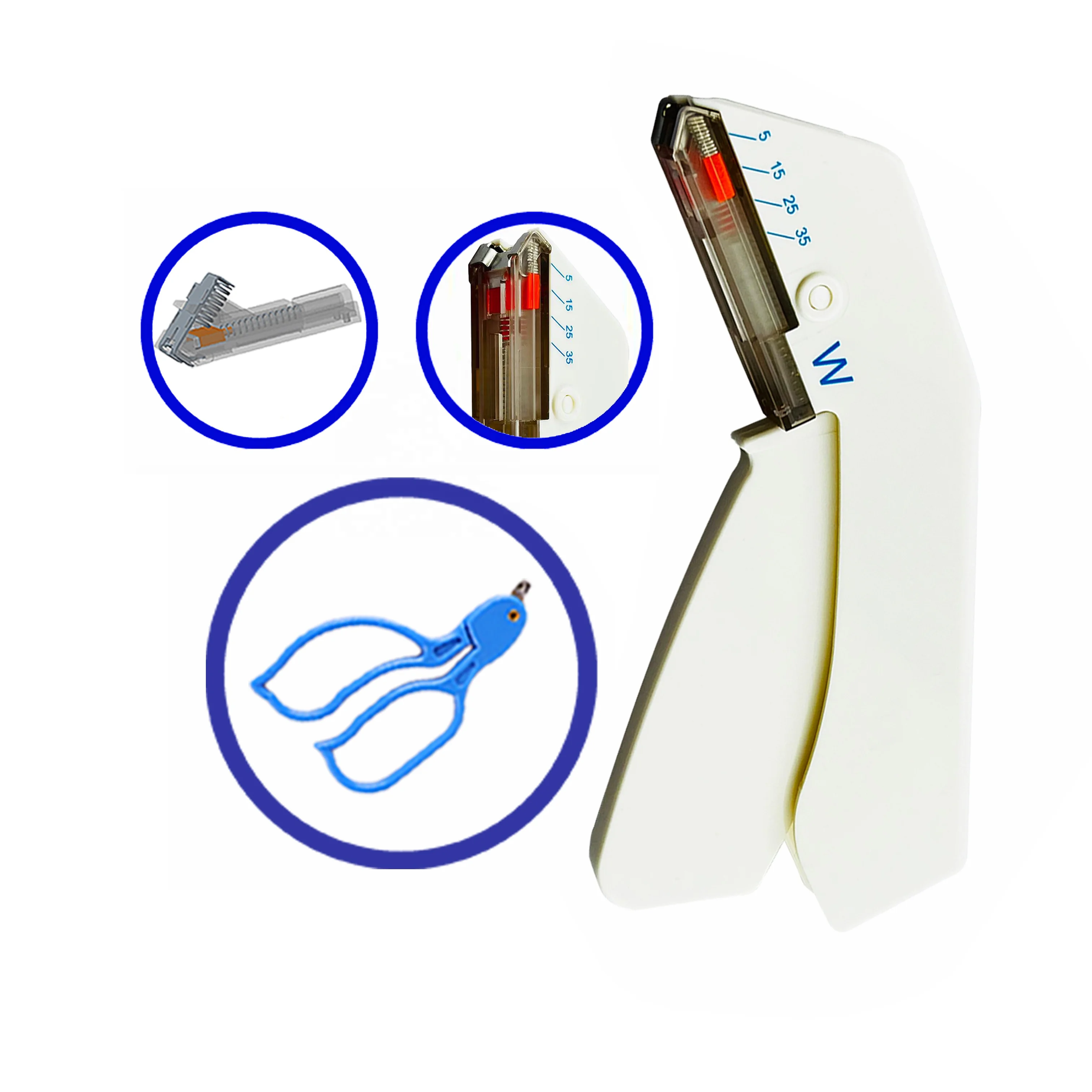 Disposable Medical Surgical Skin Stapler 35W Kit And Remover