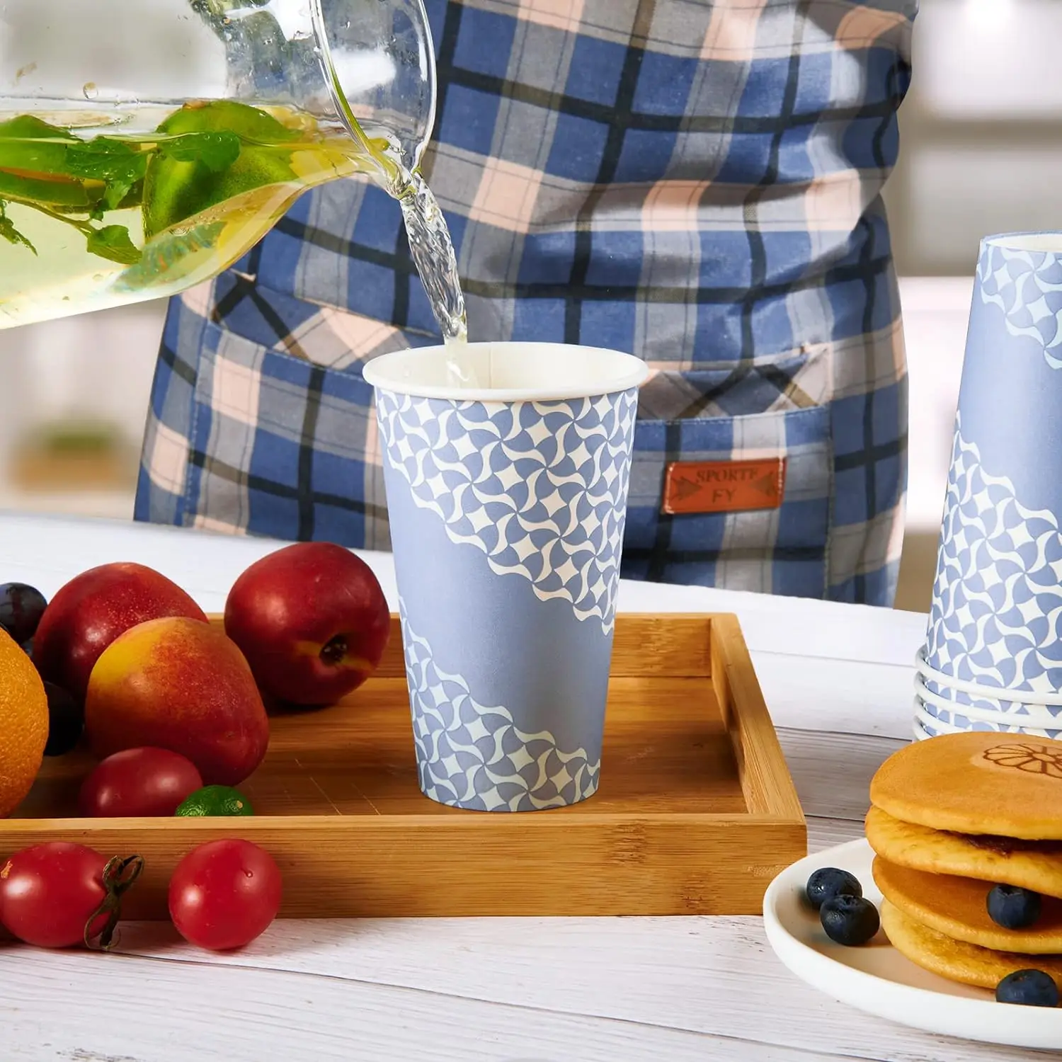 2023 new factory prices disposable paper cup hot paper cup coffee cup solid color household portable