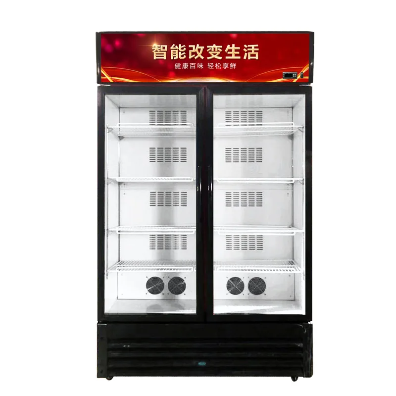 Commercial  supermarket  688L   double  glass door   heating cabinet