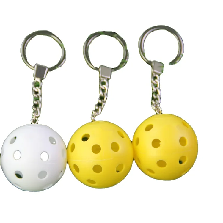 Custom Logo Mini Pickleball Balls Keychain