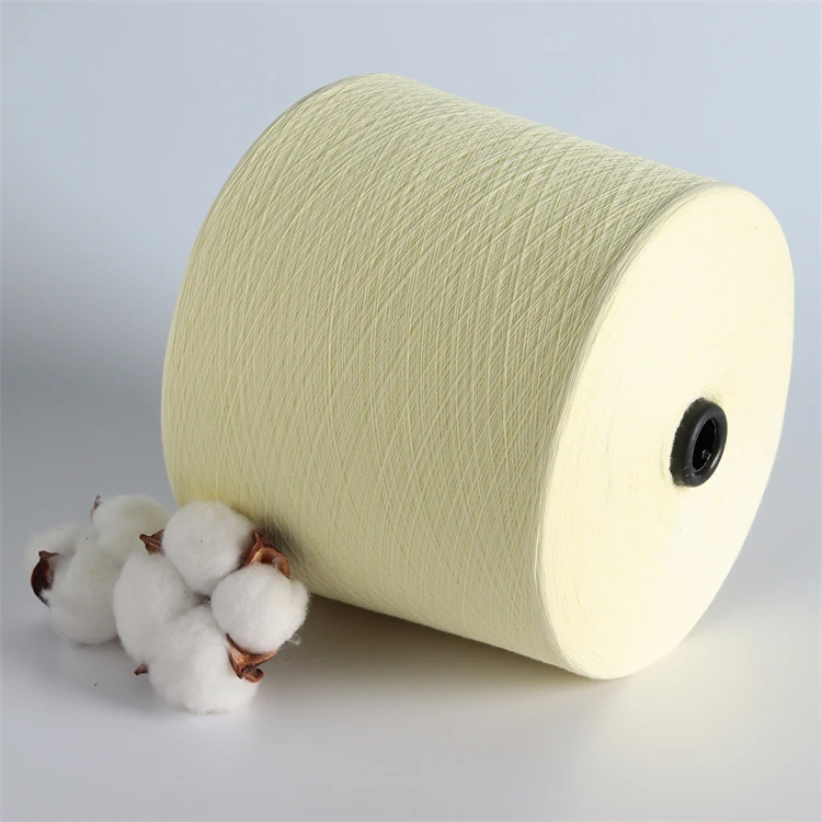 Sustainably Recycled Comfortable Hand Feel 60s/2 Combed High Adhesion 100% Cotton Yarn