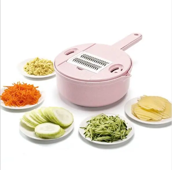 Multi-Function Household Wheat Straw tomato mushroom rapid magic grater kitchen vegetable cutter and slicer