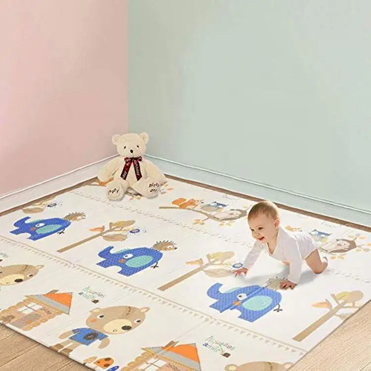 XPE Baby Play Mats Cartoon Folding Children Carpet Puzzle Mat Anti-slip Blanket Living Room