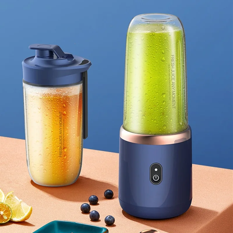 Rechargeable Mixer Portable Fruit Automatic USB Blender Ice Crush Cup 6 Blades Mini Electric Juicer Cup
