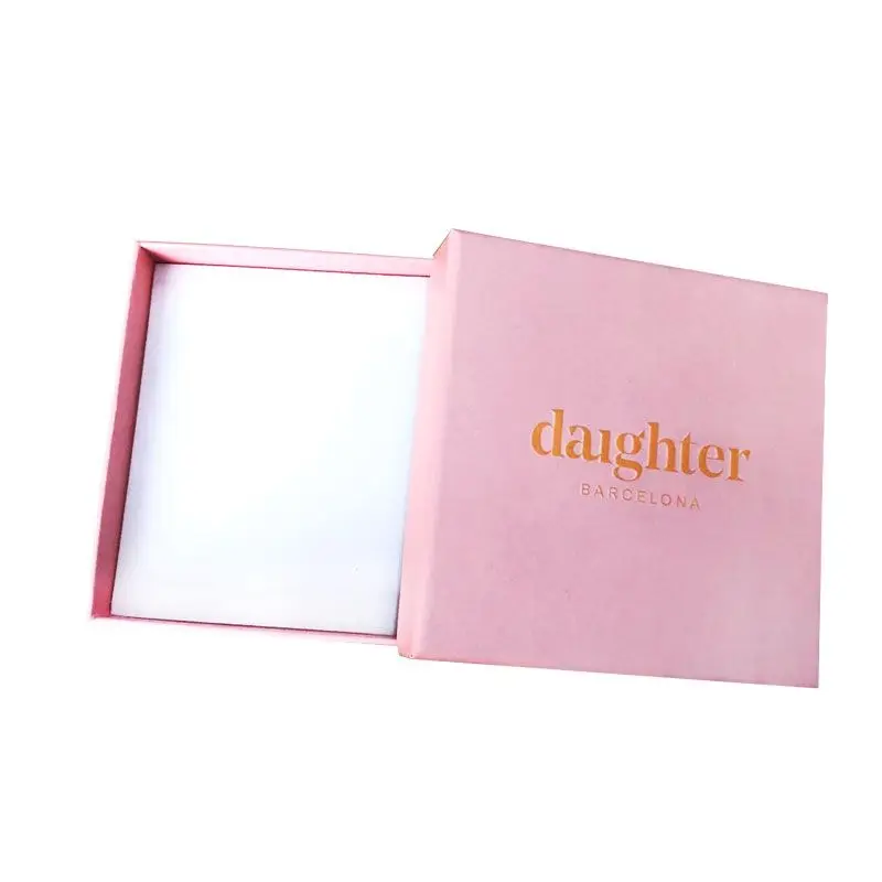 Own Logo Cardboard Removable Lid 2 Piece Rigid Boxes Custom Thin Packaging Box with logo for T Shirt Clothing