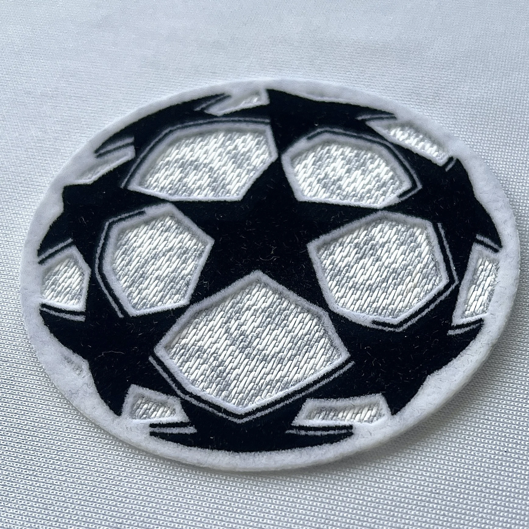 Custom Heat Press Washable Flocking With Tatami Football Club 3D Patches For Clothing