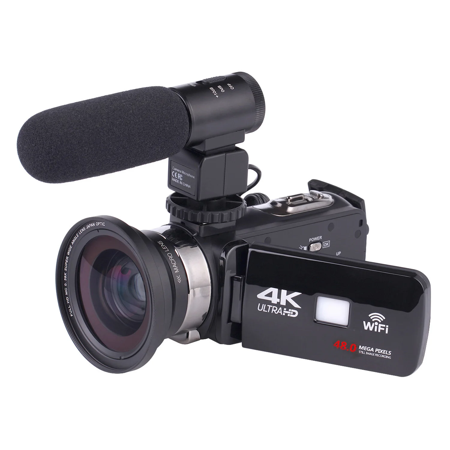 4K Professional Camcorder WIFI Digital Video Camera For Youtube Streaming Vlog Recorder 18X Zoom Webcam Stabilizer Camcorder