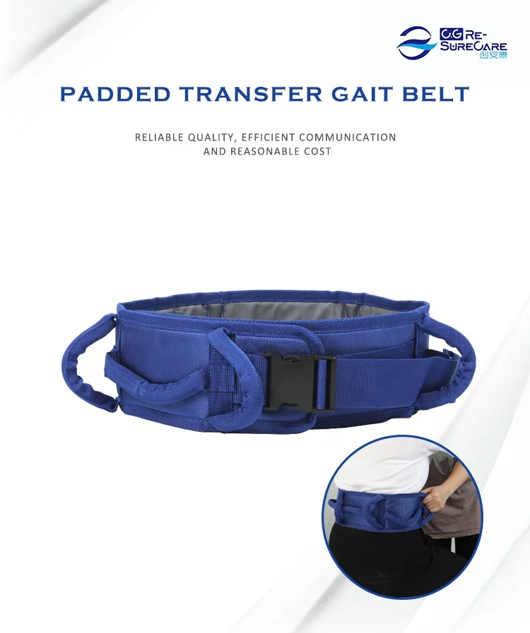Secure Multifunctional Patient Handling Belt Transfer Gait Belt With Handles