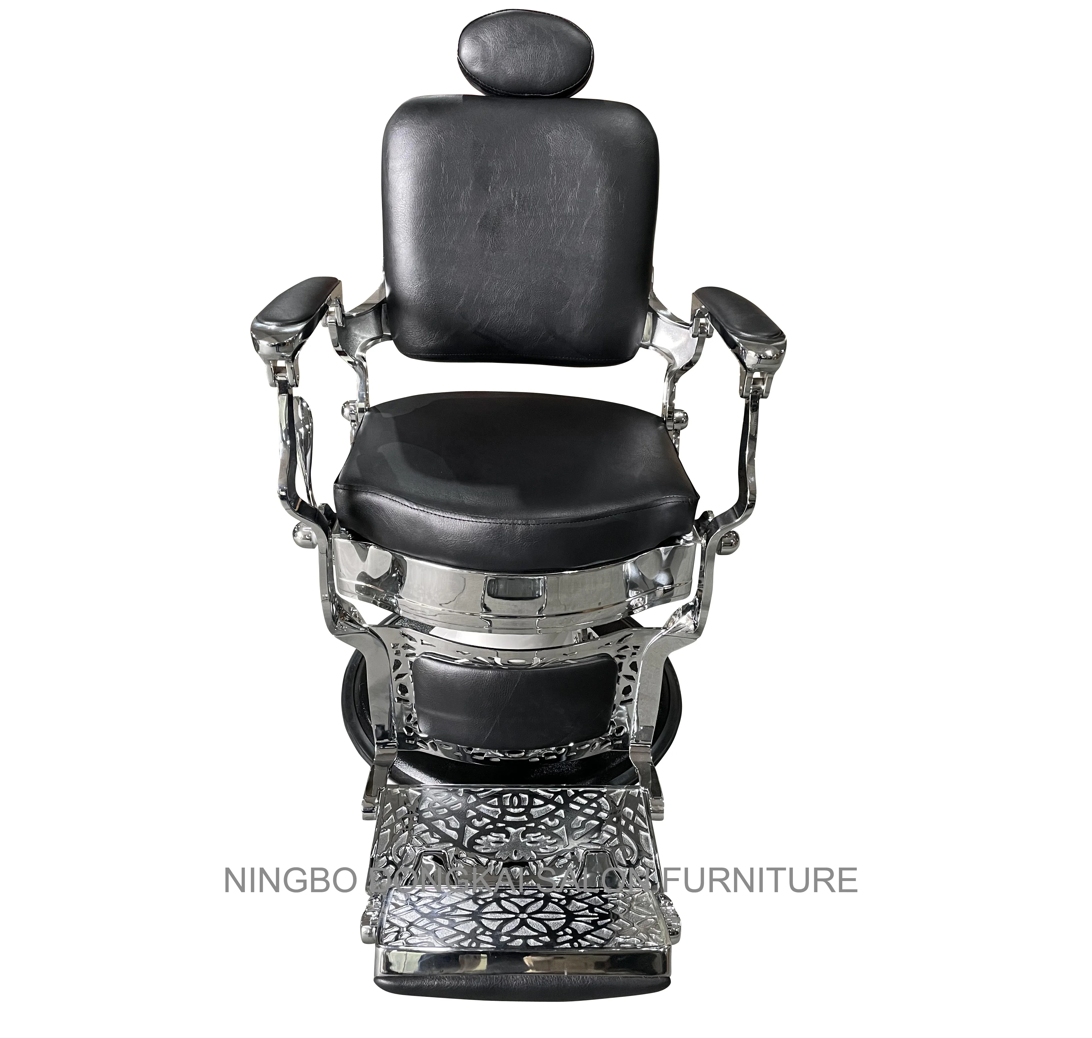 Hair Cutting Chair Black and Gold Hair Salon Chairs / Barber Chairs Set Furniture Heavy Duty Hydraulic Pump 3 Years Wood/metal