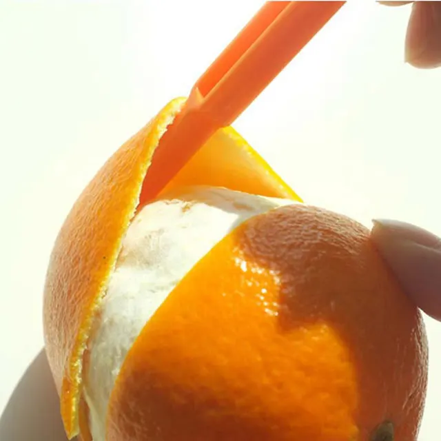 Orange Peelers Plastic Easy Slicer Cutter Orange Citrus Peeler Kitchen Tool