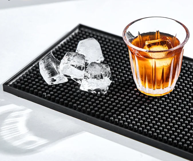 Easysay Personalized Rubber Bar spill Mat /rubber beer drinking barmats /printing or embossed custom logo bar rail mats