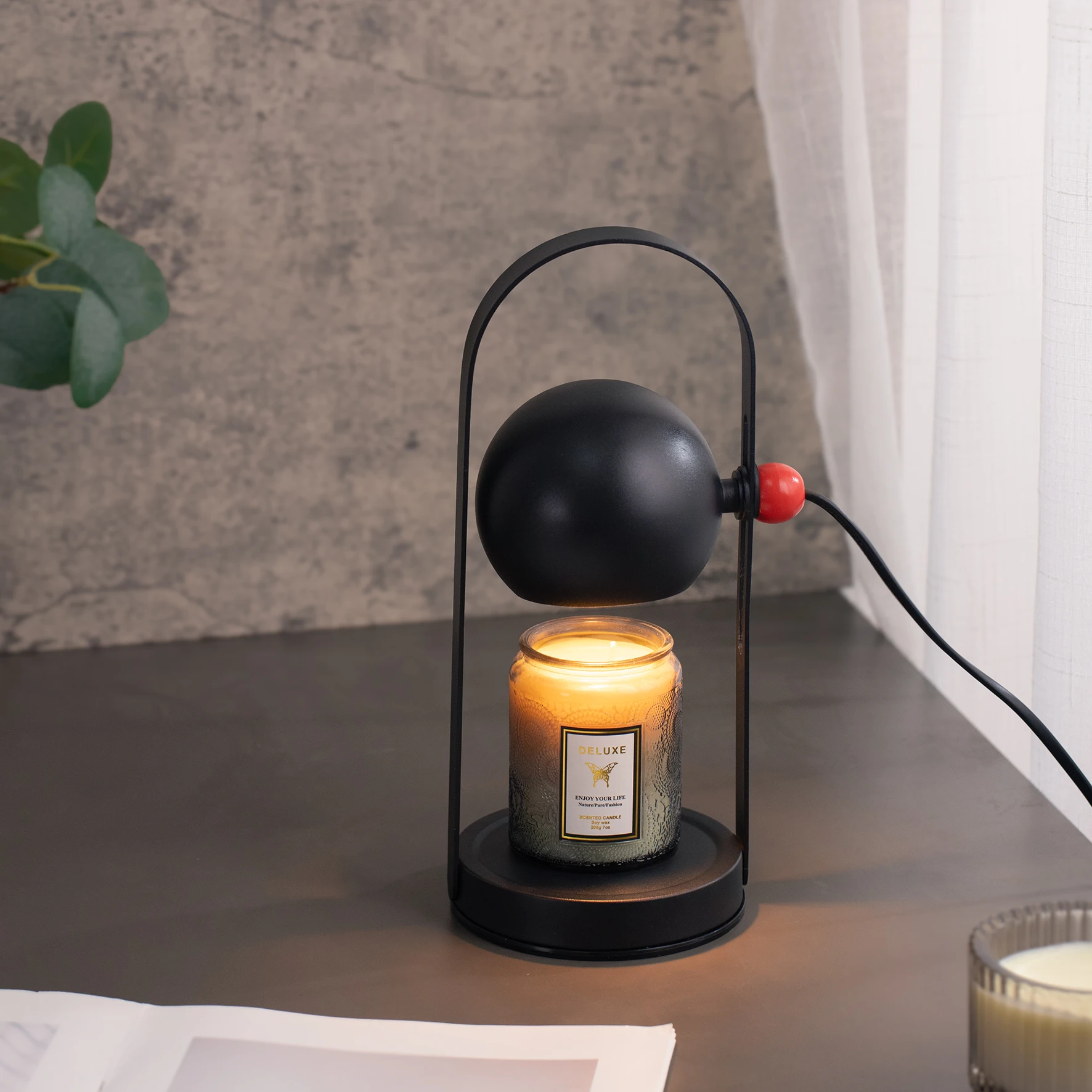 Ecommerce platform Home Decor Timer Wax Warmer Lamp Bedside Adjustable Height Dimmer 120V Electric Candle Warmer Lamp for Woman