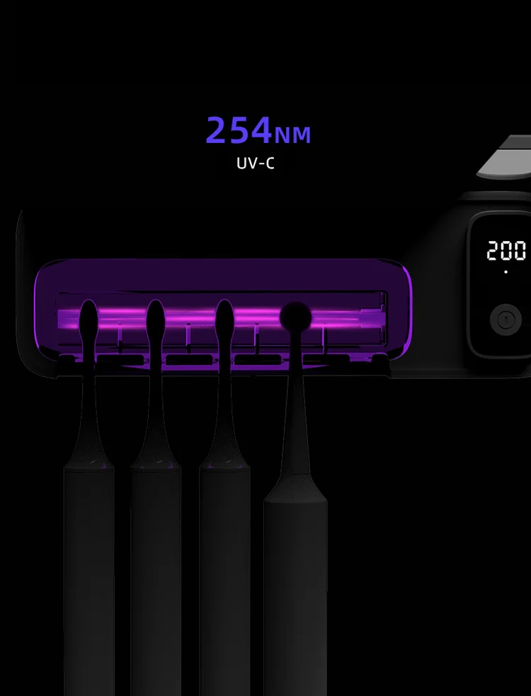 Hot Selling Rechargeable Toothbrush Storage Sterilizer Box UVC Light Toothbrush Sanitizer Holder  smart toothbrush sterilizer