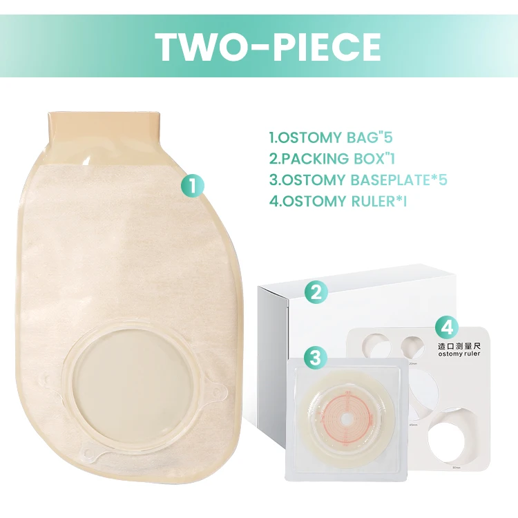 Trummed One Piece Stoma Ostomy Bag 1 Piece Colostomy Bag Drainage