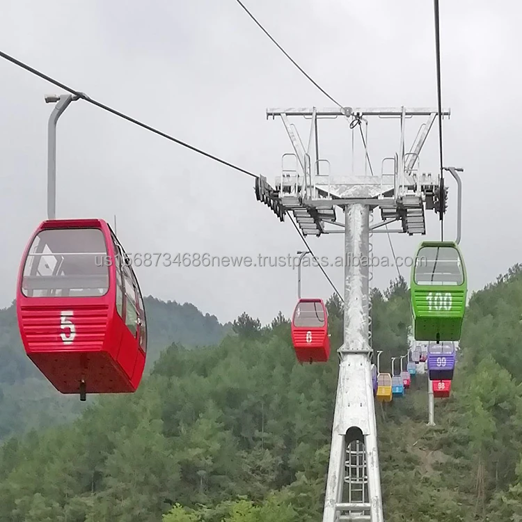 Circulating Fixed Grip Four Persons Cabin Ropeway Cableway Cable Car