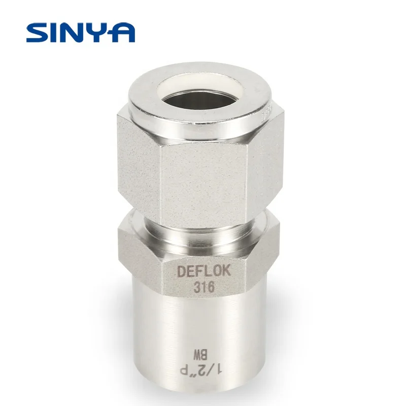 Union Male Branch Tee Double Ferrule Fitting Stainless Steel Pipe Compression Fittings Tubing Connections Thread Male Branch Tee