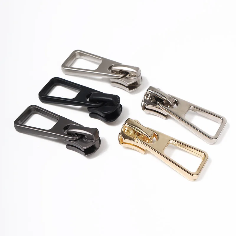 universal zipper puller with custom logo for luggage suitcase chain cheap sliders coil zipper heads size 5 Non Lock slider