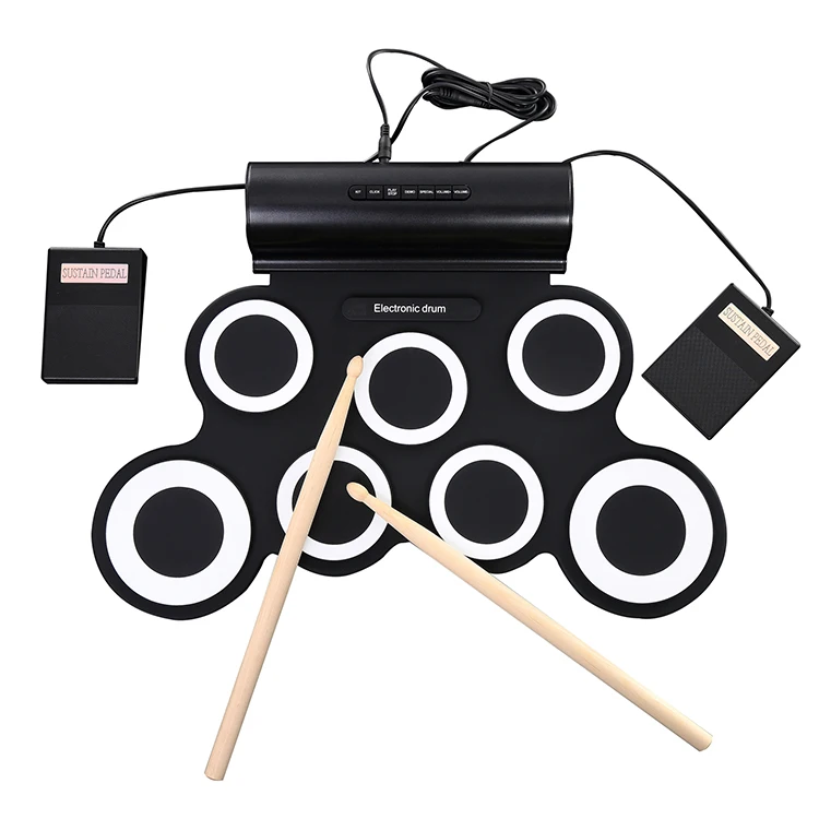 Flexible Digital Kids Mini Electronic Drumstick Professional Drum Practice Pad Set