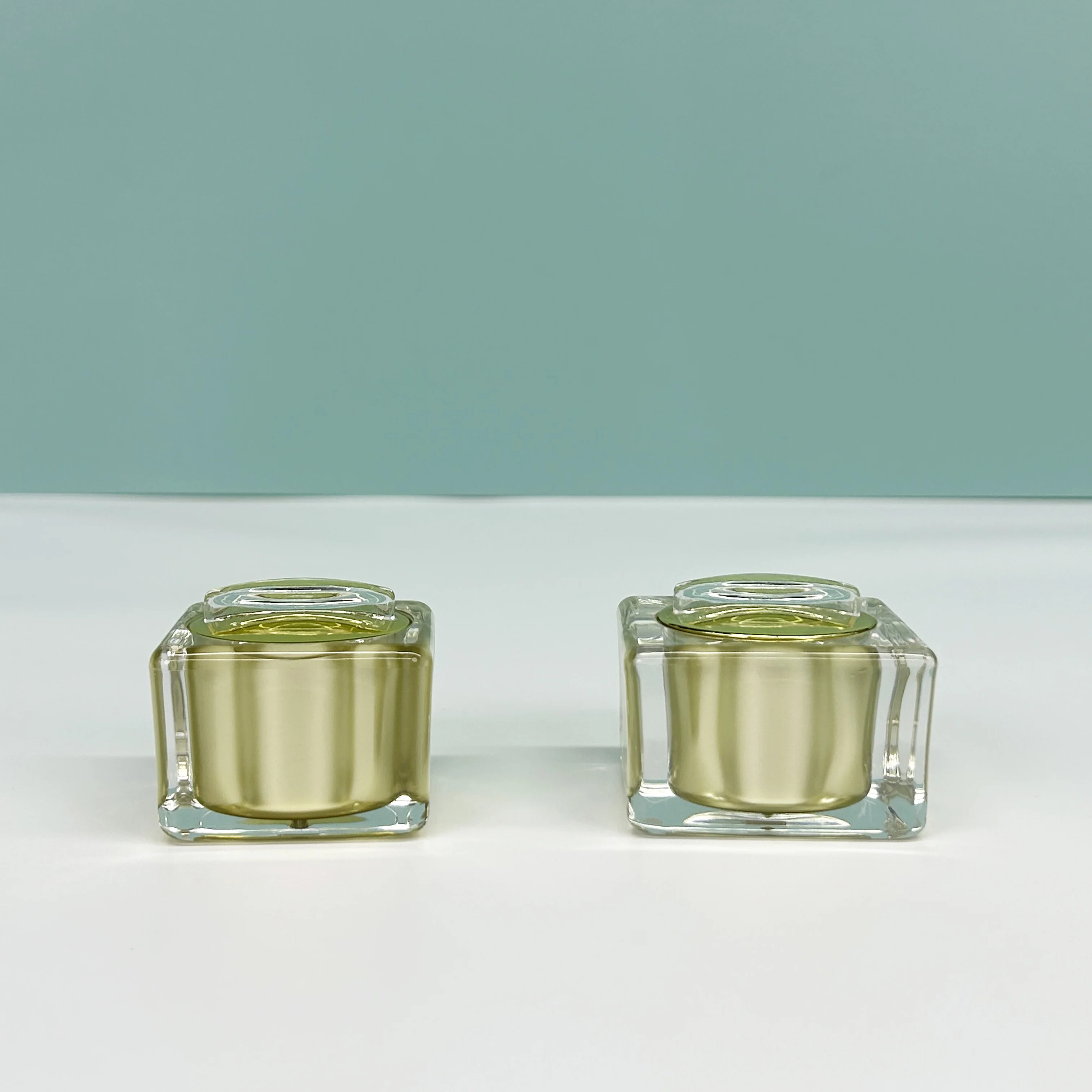 5g 10g 15g Empty Luxury Acrylic Square Cosmetics Container Elegant Cream Empty Plastic Jar