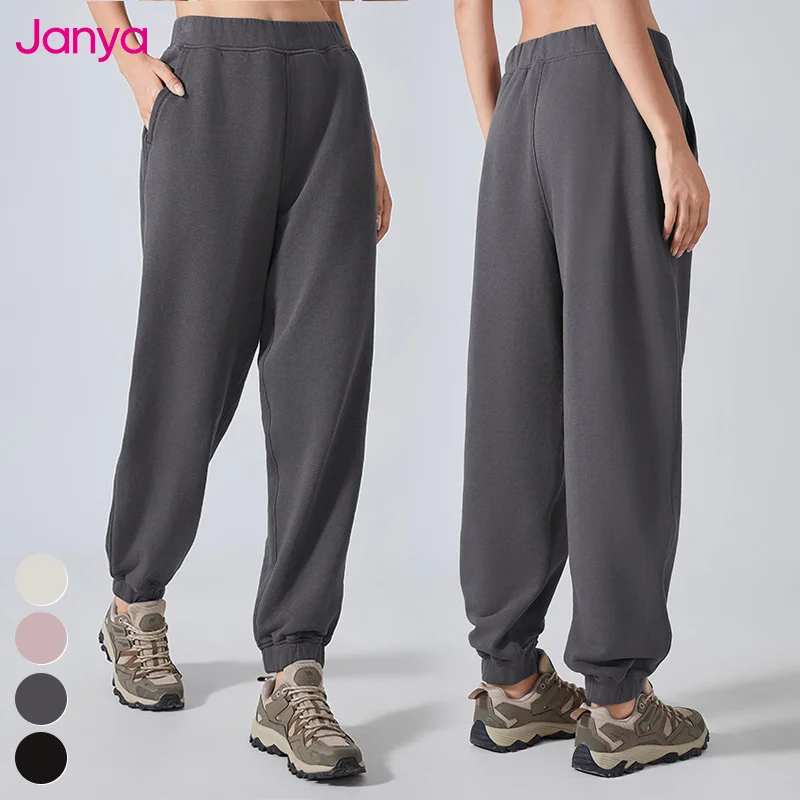 New Breathable Womens Pockets Jogging Trousers Slim Casual Sports Sweatpants Elastic High Waist Gym Fitness Joggers Yoga Pants