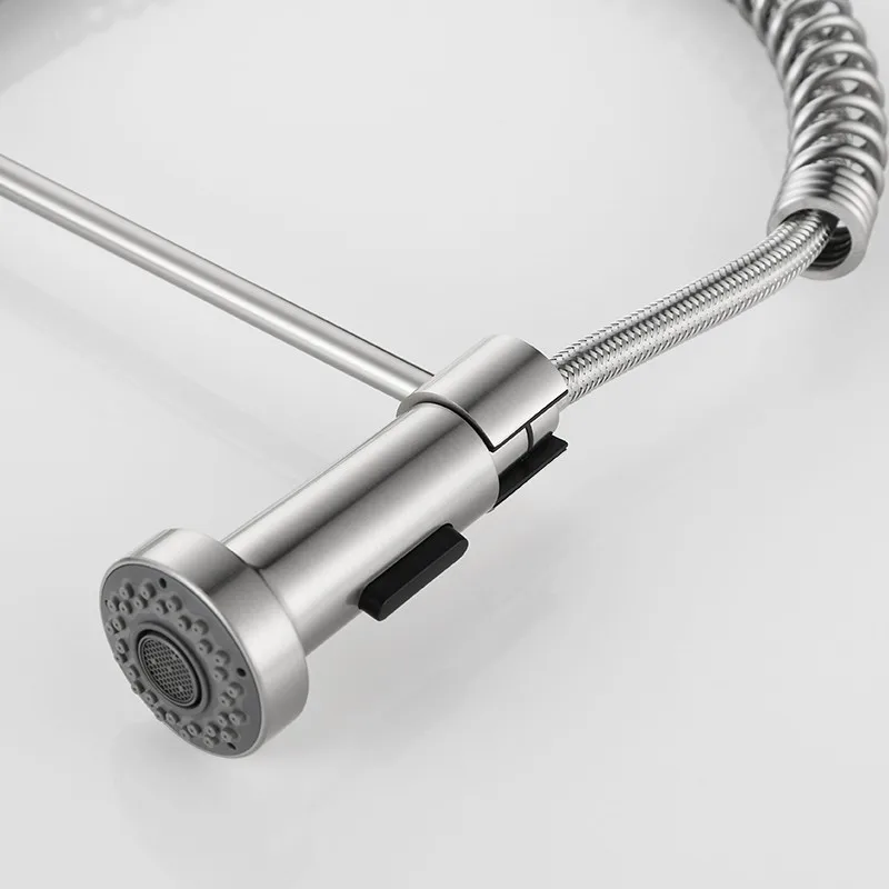  Aquacubic UPC CUPC вытяжной пружинный распылитель с одной ручкой гибкий кухонный кран из латуни/нержавеющей