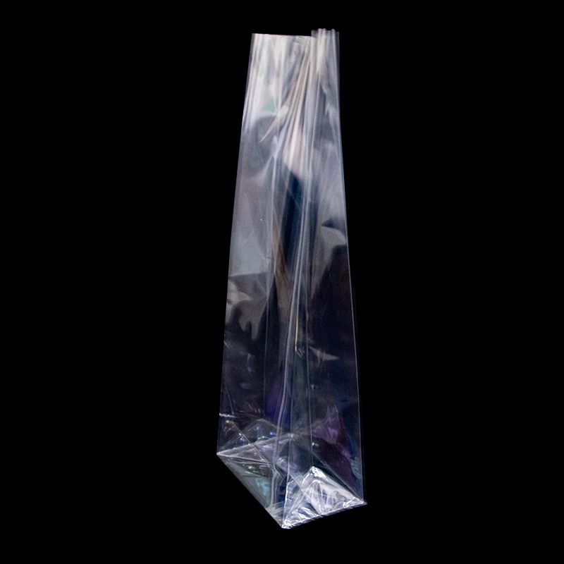 Custom BOPP bag China Wholesale Side Gusset OPP Bag Square Bottom Cellophane Flat Bag for bread