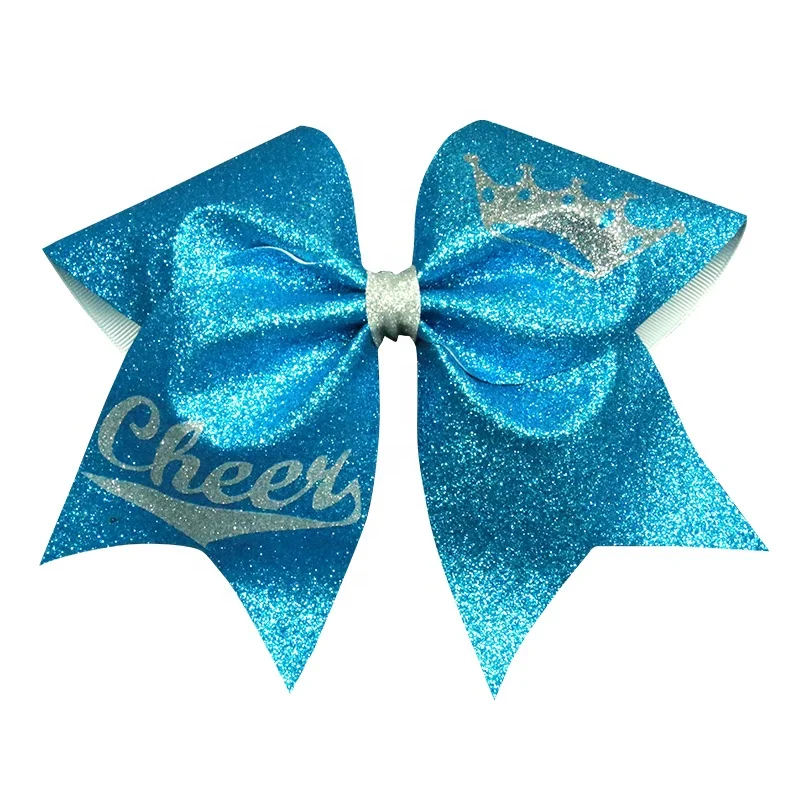 Wholesale Handmade Popular New Design Softball Team Baseball Cheer Hair Bows Hard Hairpin Cheerleading Bow