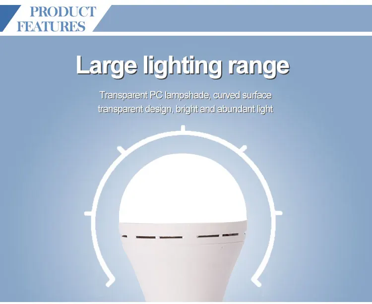 12W AC DC led bulb raw material rechargeable bulb skd / ckd emergency bulb