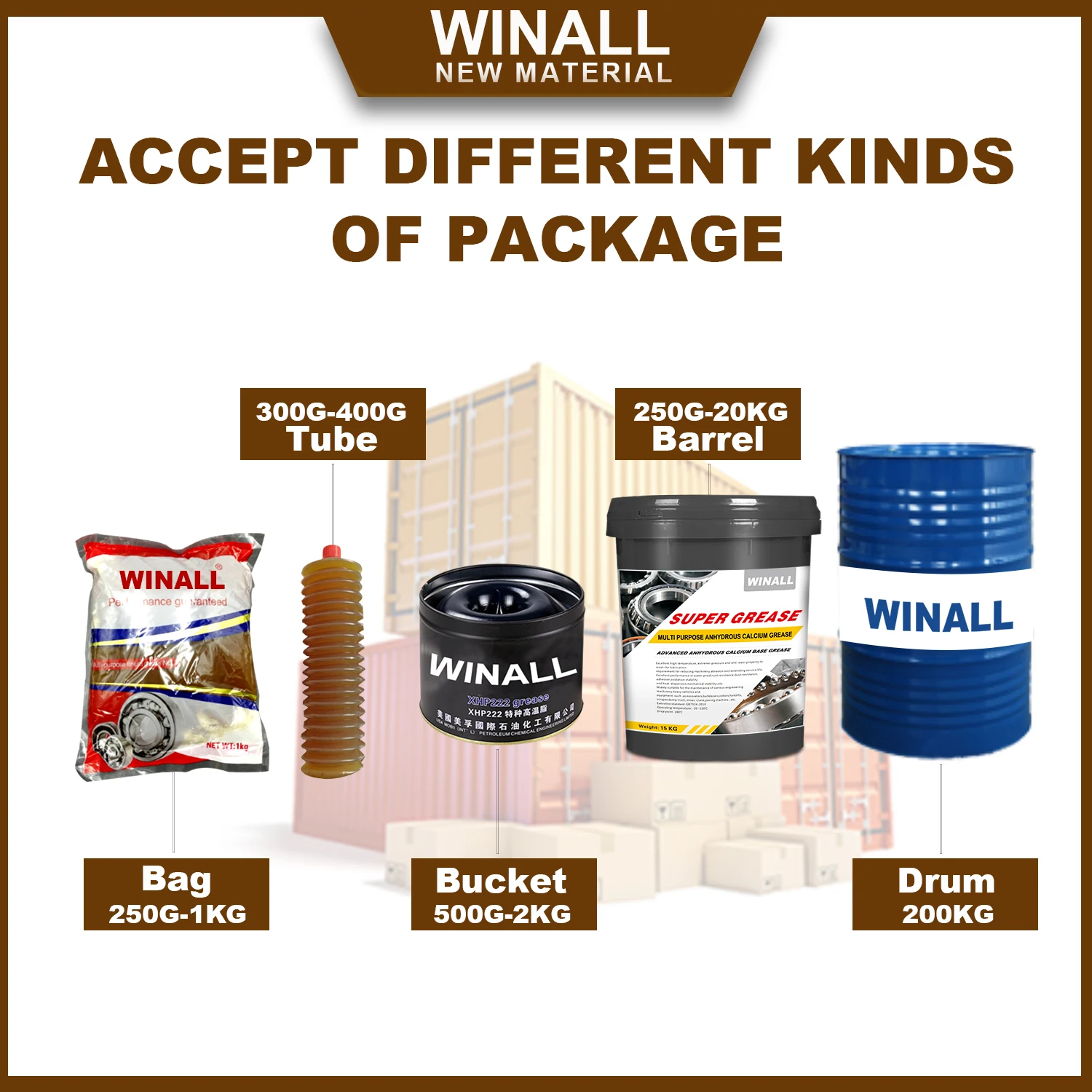 Industrial lubricant 5000g/10000g low noise  high temperature bearing grease