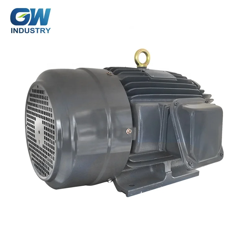 GW 3 фазы отрасли электрического двигателя 55 кВт 90kw 132 Ac асинхронный двигатель IEC60034