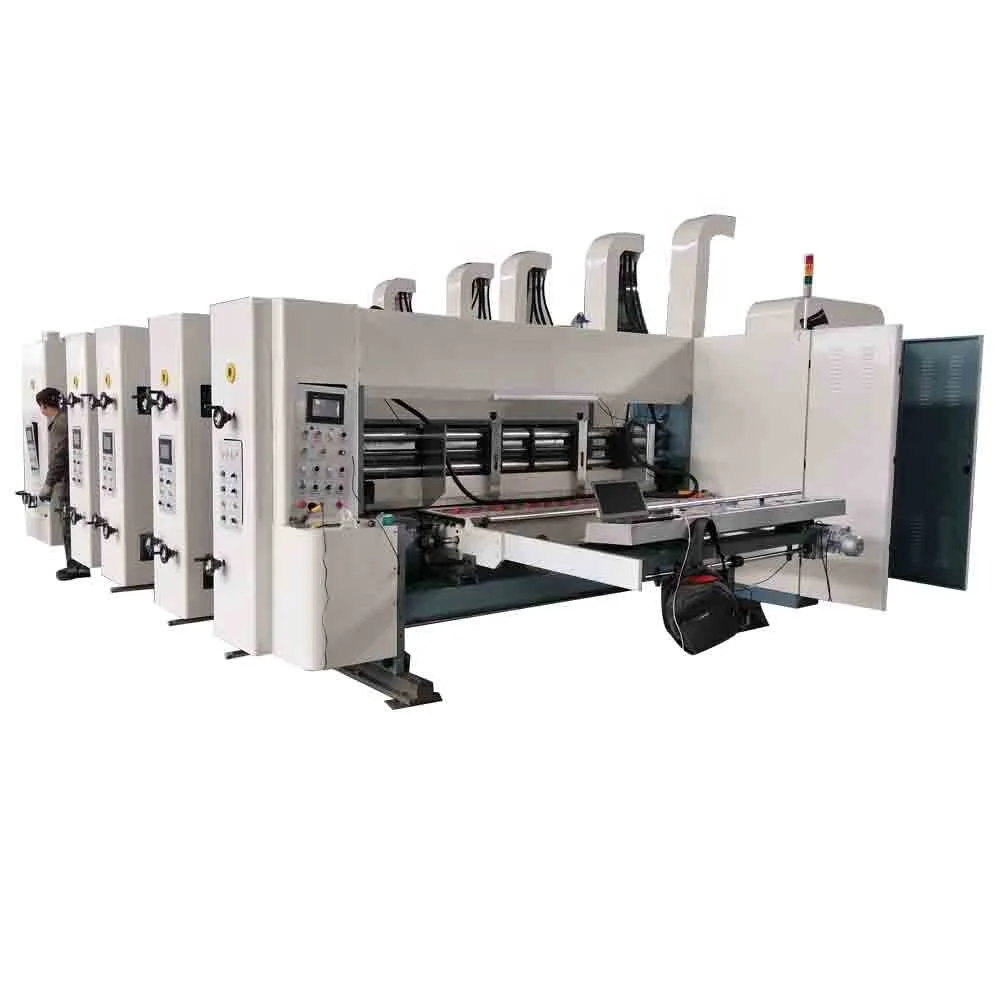 direct factory corrugated paperboard carton chain link printing machine with slotting die cutting part