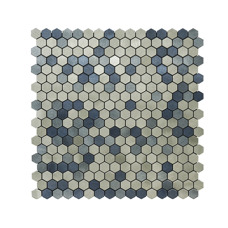 Showroom ceramic stone quartz marble mosaic sample Waterproof White and Blue Bathroom Backsplash vintage mosaic floor tiles