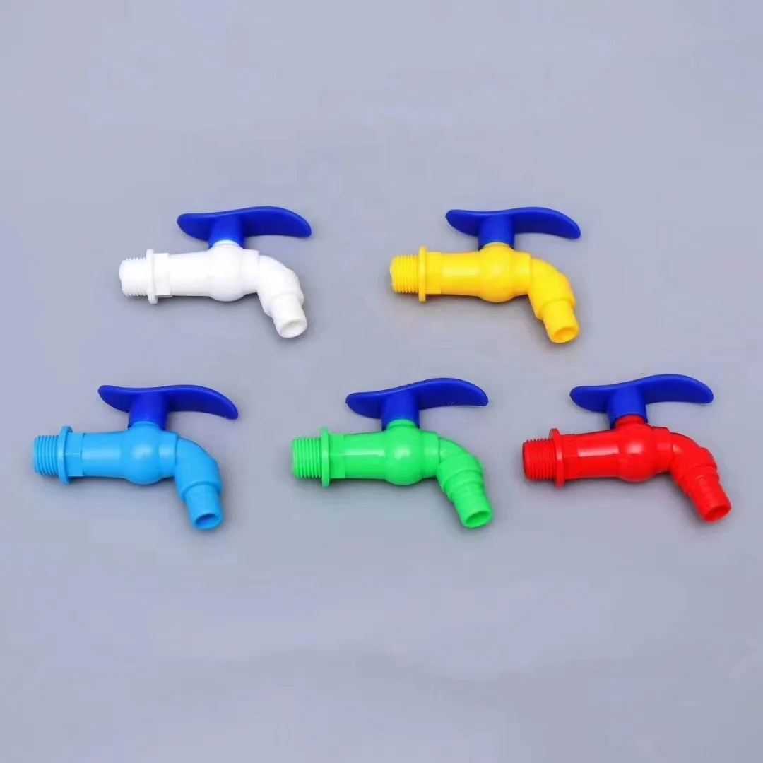 LJ-135 High Quality Plastic Basin Bathroom Garden Kitchen Water Tap Plastic Light Garden Faucets