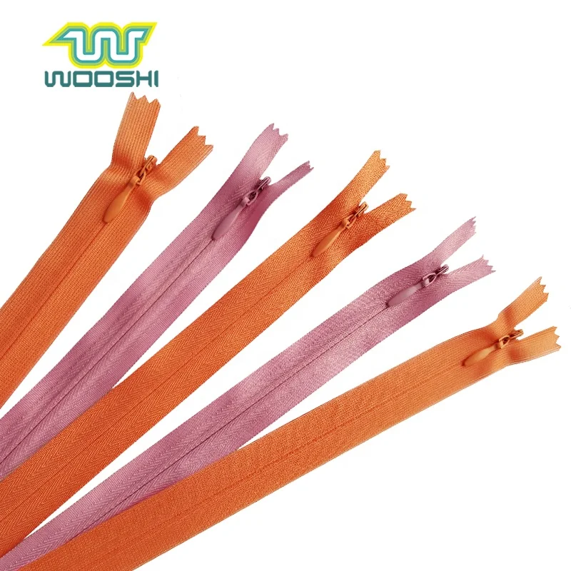 Plastic Zippers Customized Zipper Reversible Invisible Zipper for Dress Eco-friendly Polyester Color NO.3 Invisible Nylon Lace