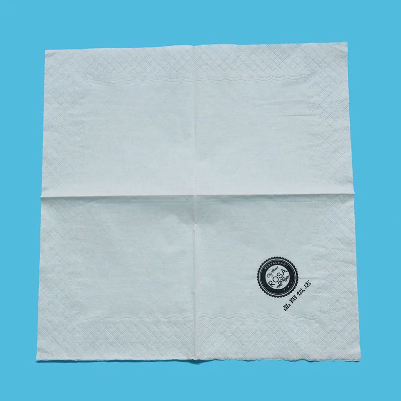 Cheap price hot selling 2ply 23*23cm customizable 1-2 color logo disposable personalized serviette cocktail beverage napkins