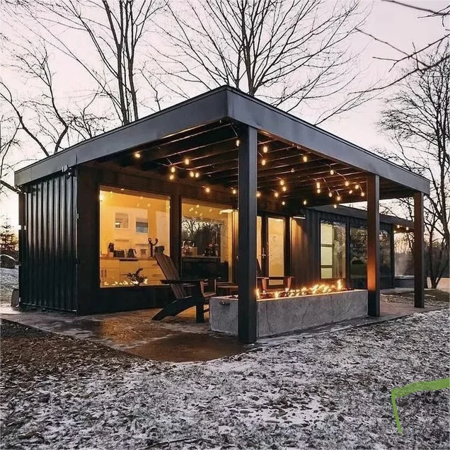 Fire Proof camp prefab capsule house Steel Structure Modular Container House Prefab Container cabin with 3 Bedroom