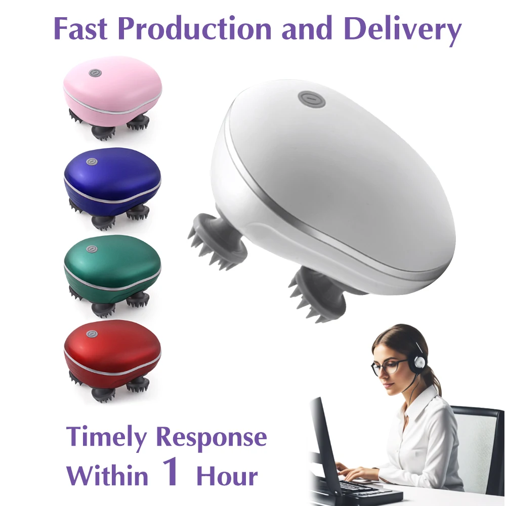 Smart Scalp Massager Portable Heated Head Massage Brush Electric Head Massager for Stress Relief