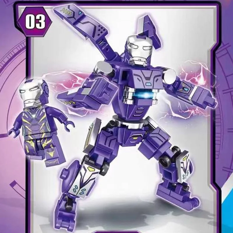 Cartoon figure blocks kids building bricks for children assemble  toys