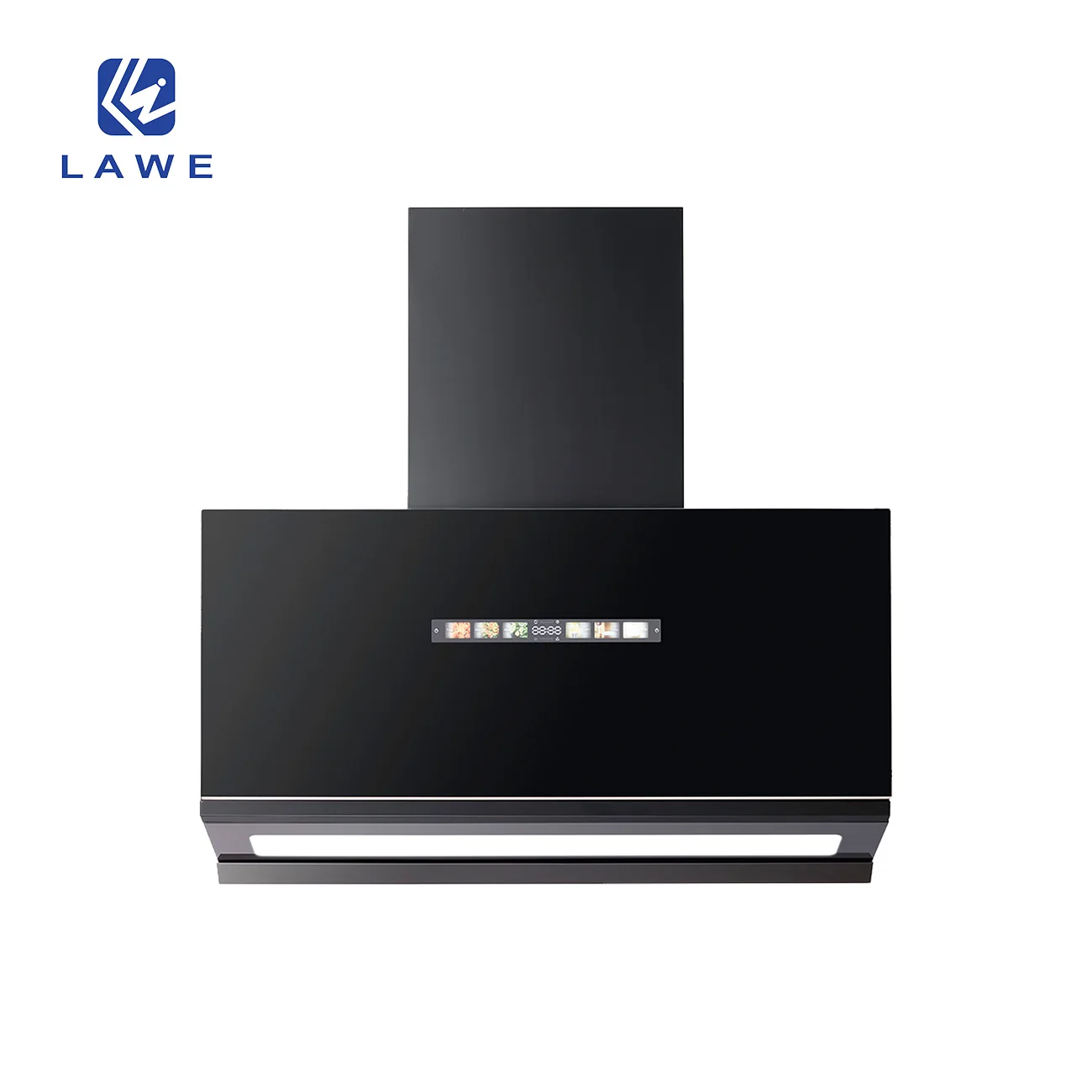 Lawe Modern Oil Suction Machine Kitchen Exhaust Hood with double motors Power suction and LED Smoke Extractor Range Hood