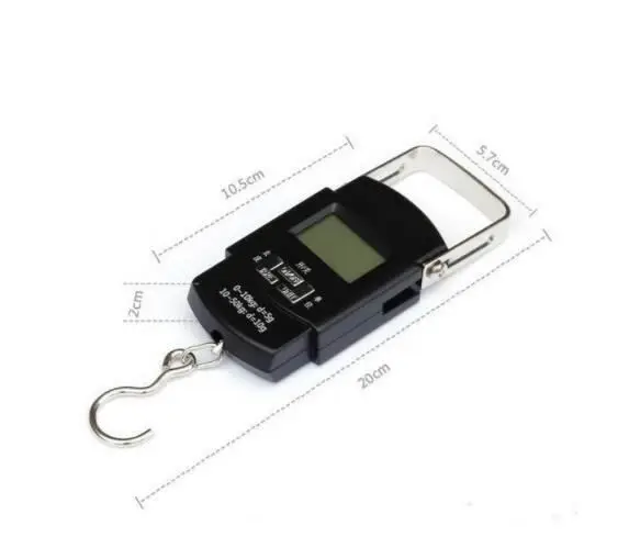 FREE SHIPPING hot sales Electronic Digital Handing Pocket Scale 50kg 10g Portable Luggage Fishing scales kitchen hook balance