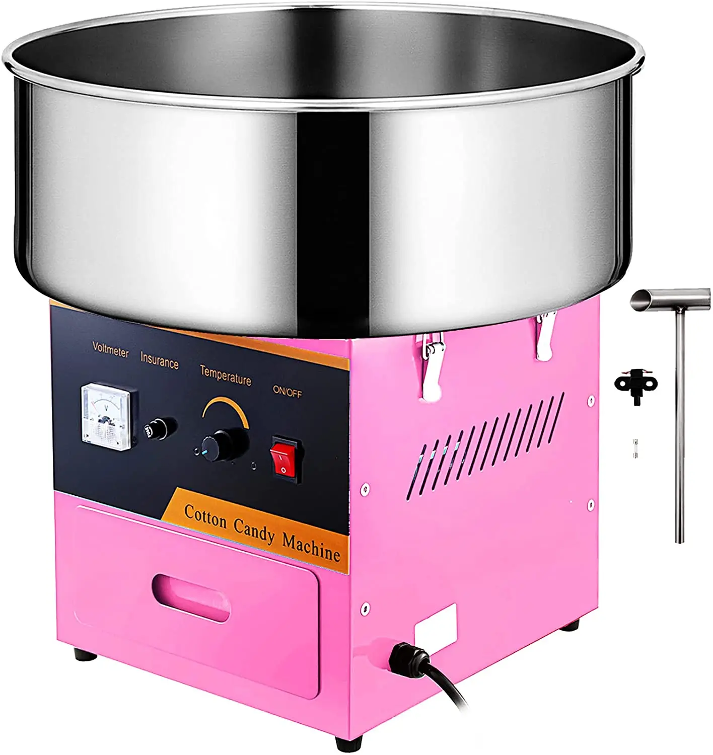 Commercial Full Automatic Mini DIY Cotton Candy Floss Machine Maker Pink for sale