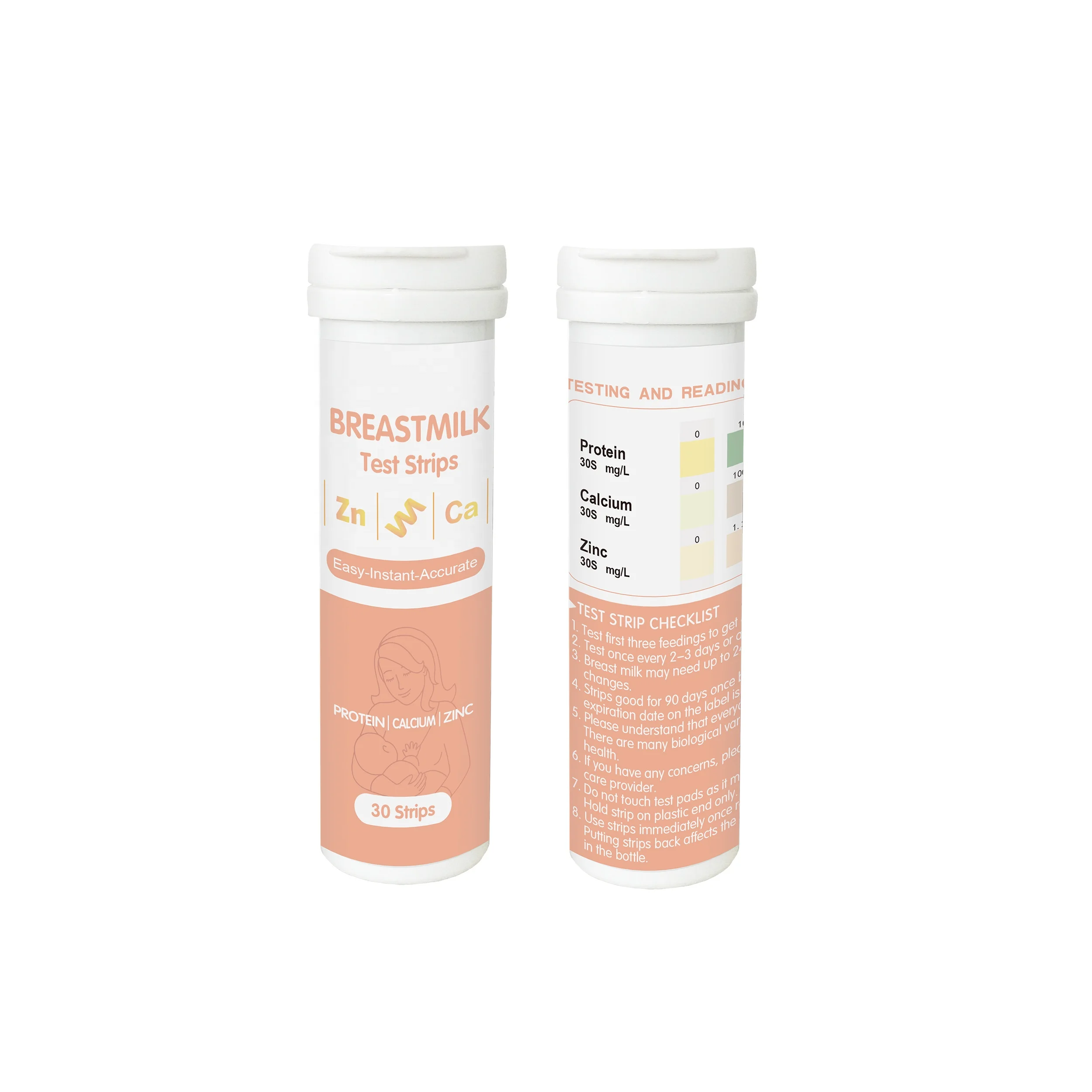 Breastmilk Test Strips Protein Zinc CalciumTest Strips for Breastfeeding Moms