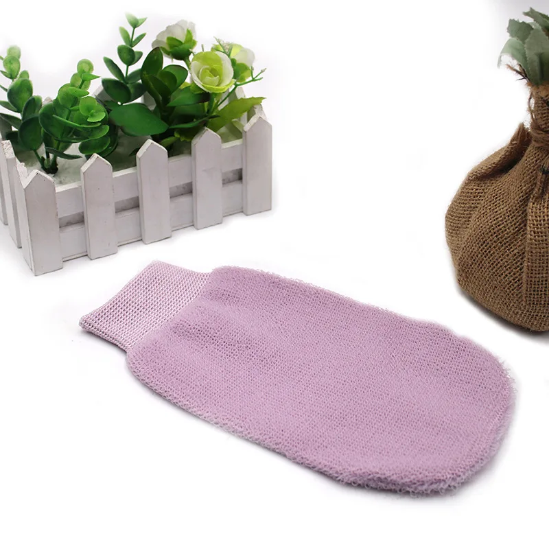 High Quality Customized Soft Cute Scrub Glof Silk Exfoliating Wash Coral Fleece Terry Cloth Glof Fleece Body Bath Mitt